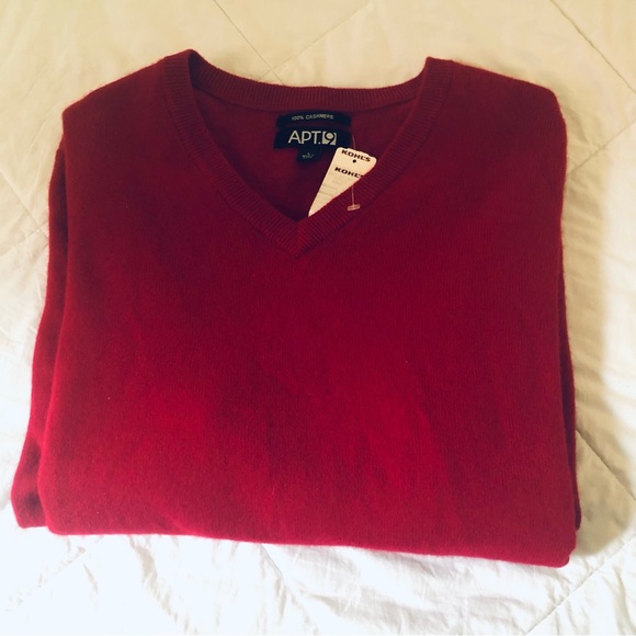 APT.9 100% Red Cashmere Sweater - Picture 7 of 9